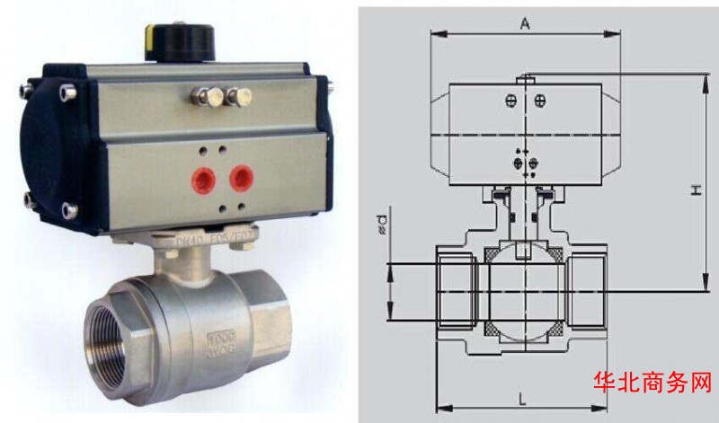 气动球阀Q611F 二片式气动球阀图2