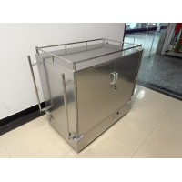 304不锈钢下送车双开门密封小推车
